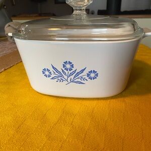 Corningware 3 Liter Blue Cornflower Casserole with Lid